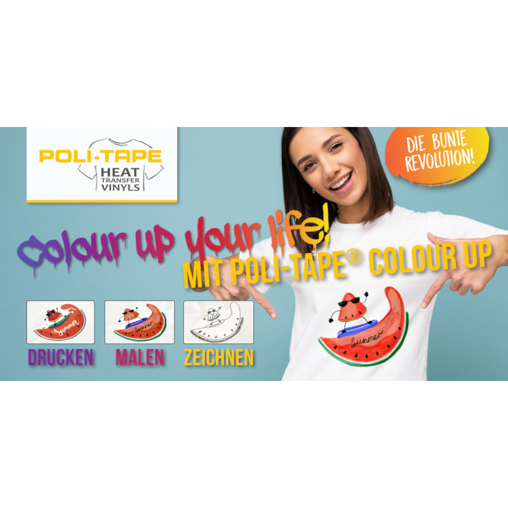 Preview: Poli-Tape Color Up bedruckbare und bemalbare Flexfolie